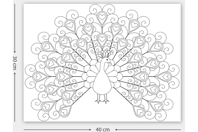 Dekorativ Canvastavla 30x40 cm - Vit|Svart - Inredning - Tavlor & konst - Canvastavlor