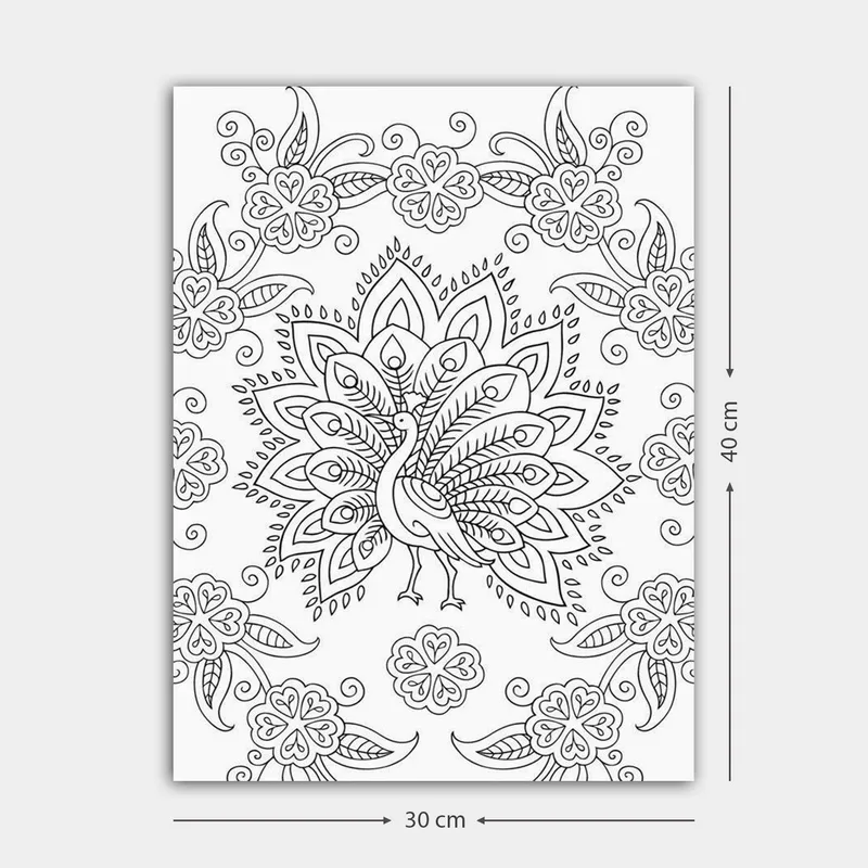 Dekorativ Canvastavla 30x40 cm, Vit|Svart