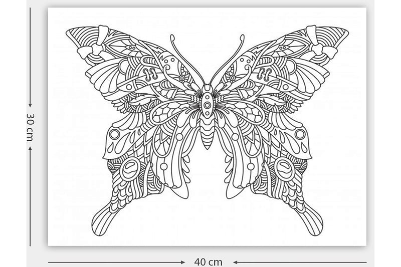 Dekorativ Canvastavla 30x40 cm - Vit|Svart - Inredning - Tavlor & konst - Canvastavlor