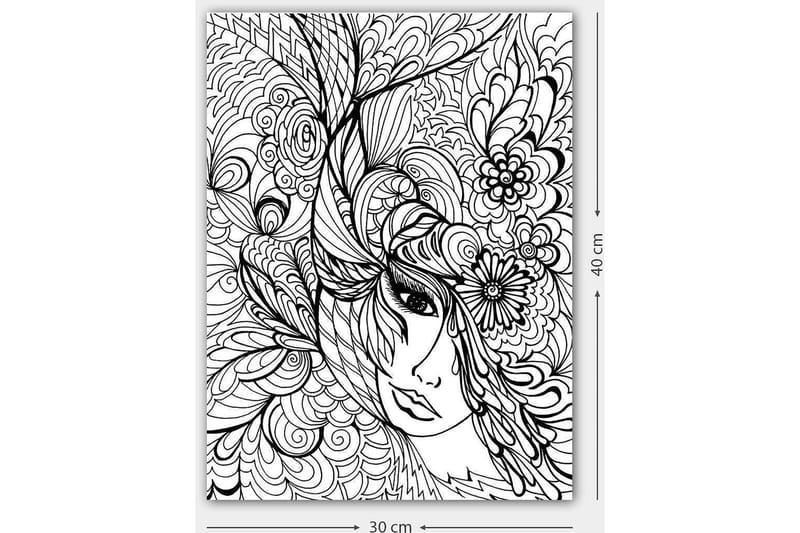 Dekorativ Canvastavla 30x40 cm - Vit|Svart - Inredning - Tavlor & konst - Canvastavlor