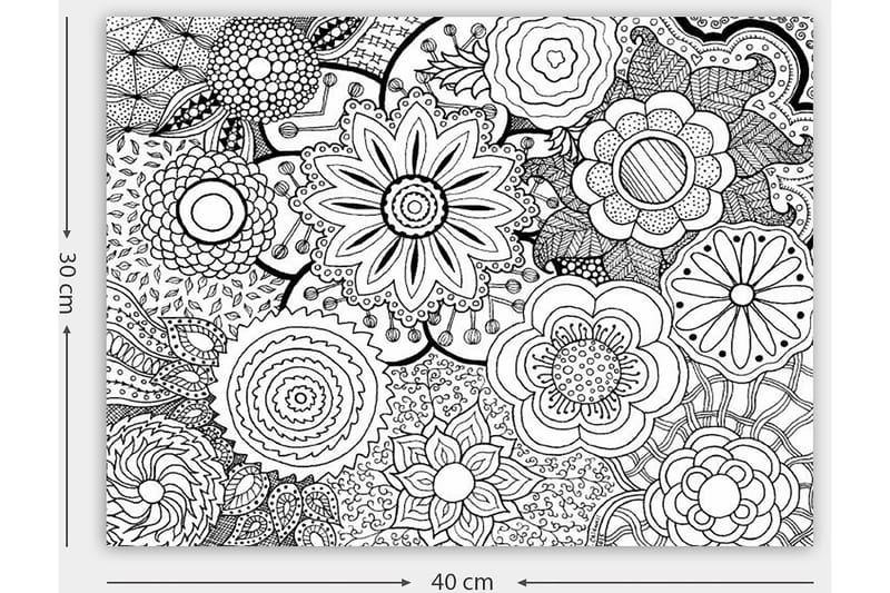 Dekorativ Canvastavla 30x40 cm - Vit|Svart - Inredning - Tavlor & konst - Canvastavlor