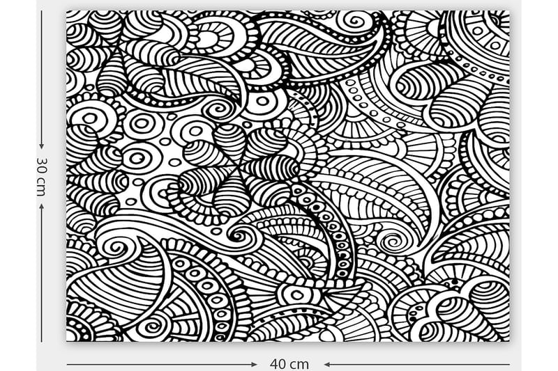 Dekorativ Canvastavla 30x40 cm - Vit|Svart - Inredning - Tavlor & konst - Canvastavlor
