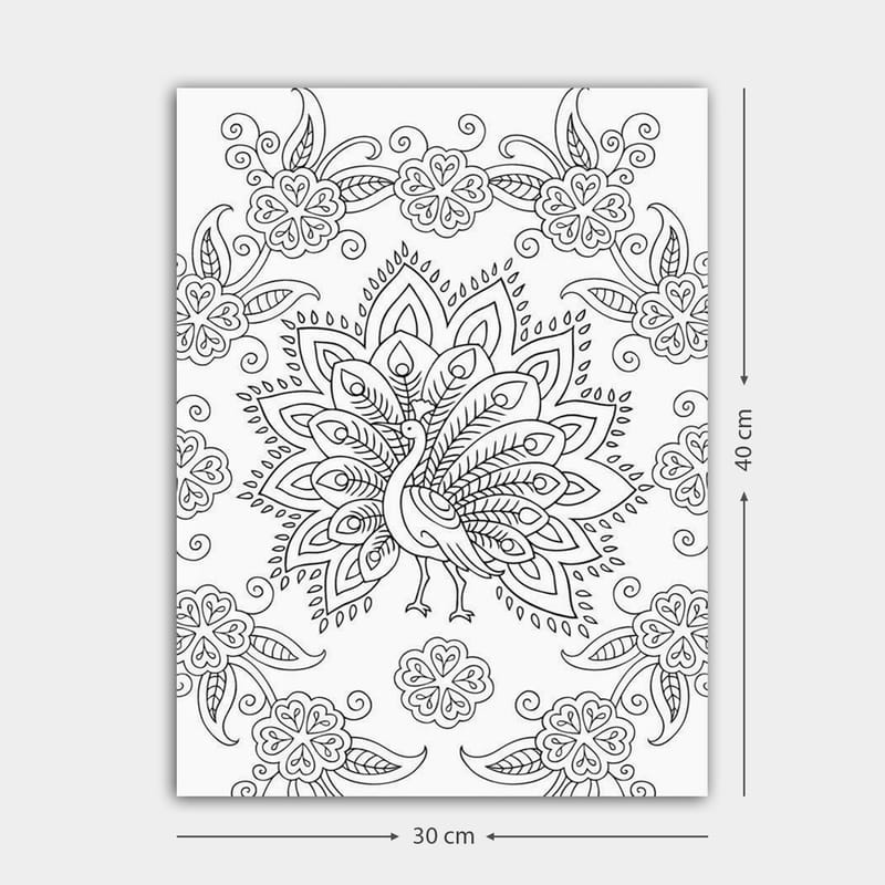 Dekorativ Canvastavla 30x40 cm - Vit|Svart - Inredning - Tavlor & konst - Canvastavlor