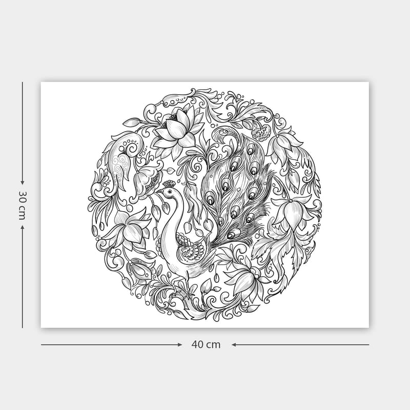 Dekorativ Canvastavla 30x40 cm - Vit|Svart - Inredning - Tavlor & konst - Canvastavlor