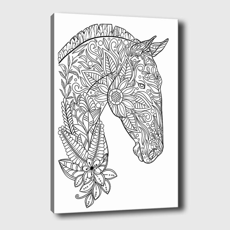 Dekorativ Canvastavla 30x40 cm - Vit|Svart - Inredning - Tavlor & konst - Canvastavlor