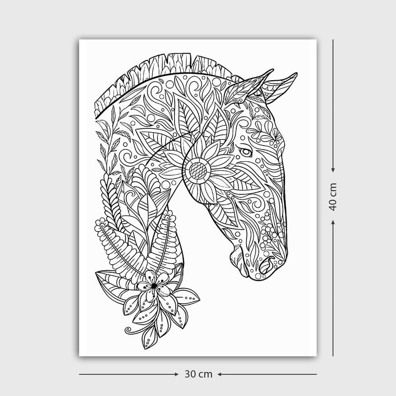 Dekorativ Canvastavla 30x40 cm - Vit|Svart - Inredning - Tavlor & konst - Canvastavlor