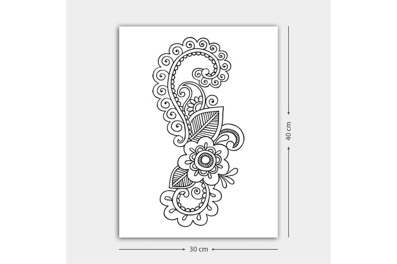 Dekorativ Canvastavla 30x40 cm - Vit|Svart - Inredning - Tavlor & konst - Canvastavlor