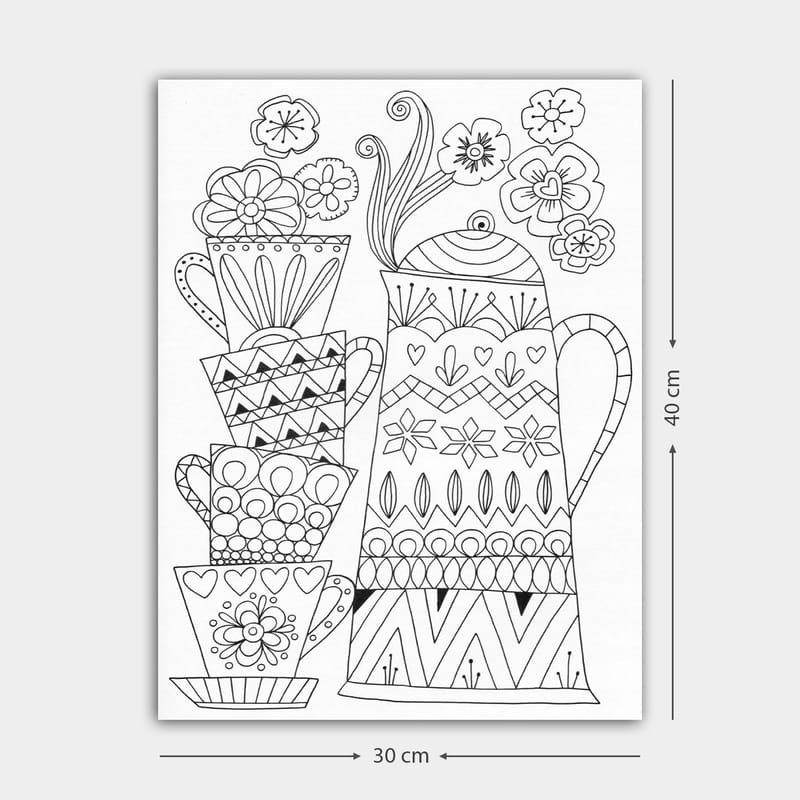 Dekorativ Canvastavla 30x40 cm - Vit|Svart - Inredning - Tavlor & konst - Canvastavlor