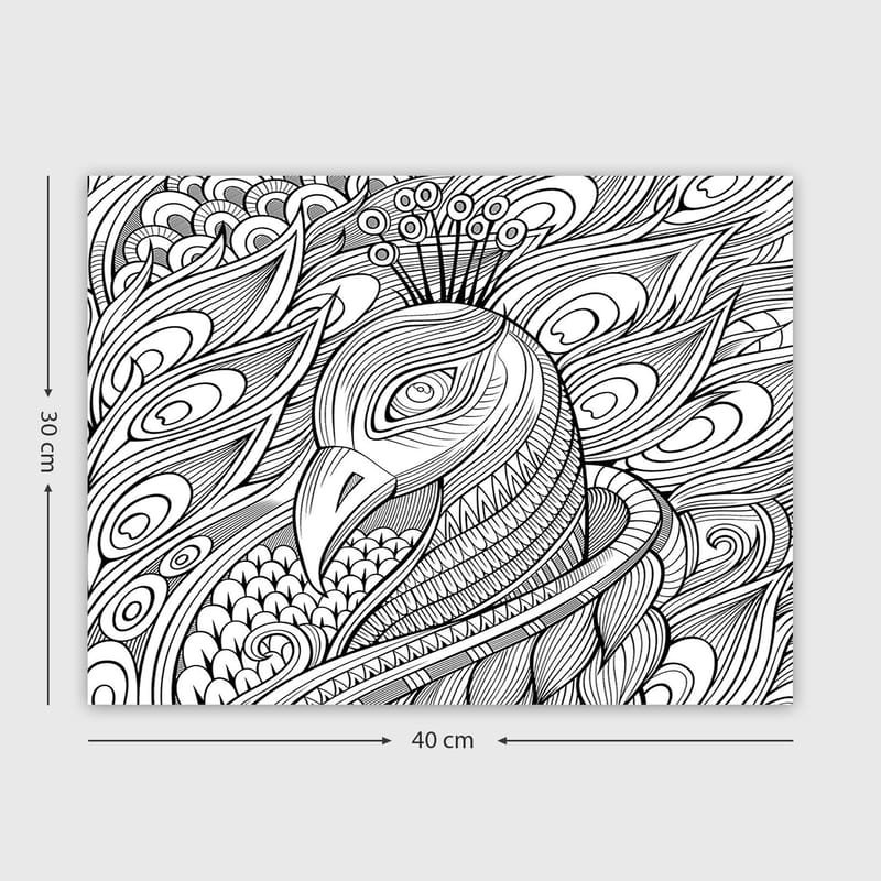 Dekorativ Canvastavla 30x40 cm - Vit|Svart - Inredning - Tavlor & konst - Canvastavlor
