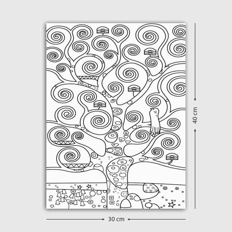 Dekorativ Canvastavla 30x40 cm - Vit|Svart - Inredning - Tavlor & konst - Canvastavlor