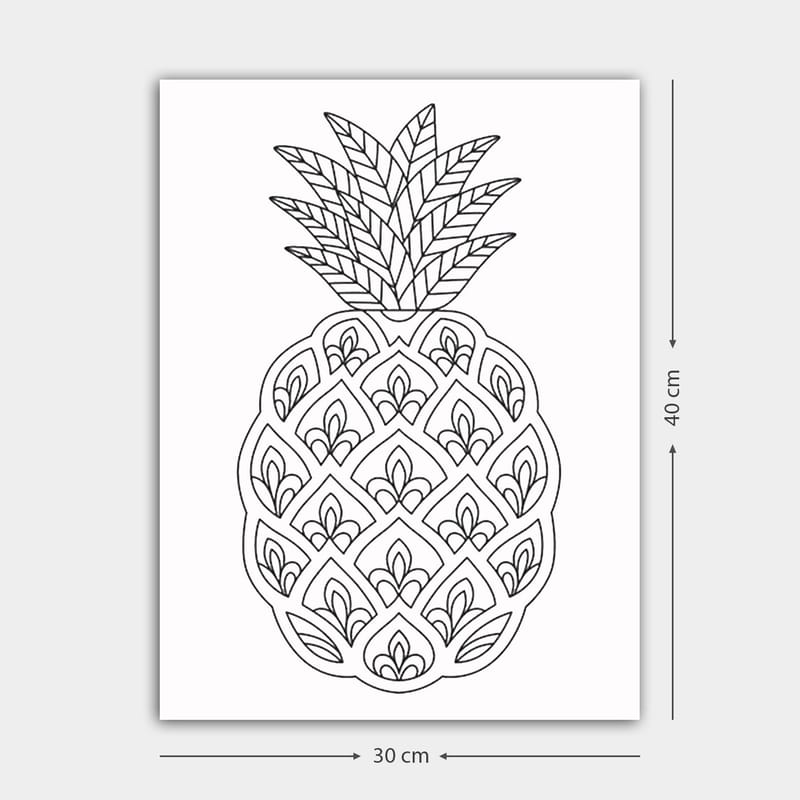 Dekorativ Canvastavla 30x40 cm - Vit|Svart - Inredning - Tavlor & konst - Canvastavlor