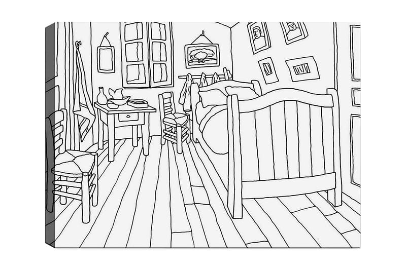 Dekorativ Canvastavla 30x40 cm - Vit|Svart - Inredning - Tavlor & konst - Canvastavlor