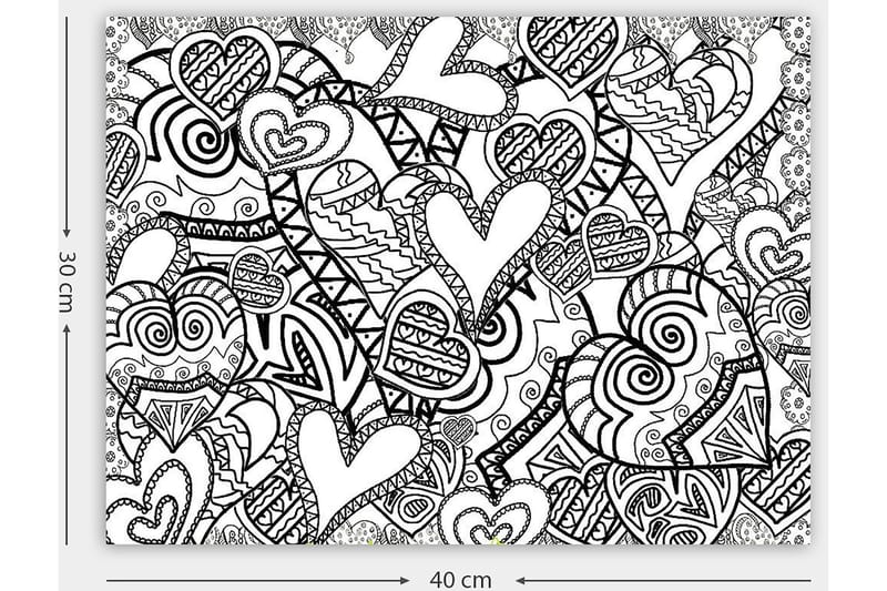 Dekorativ Canvastavla 30x40 cm - Vit|Svart - Inredning - Tavlor & konst - Canvastavlor