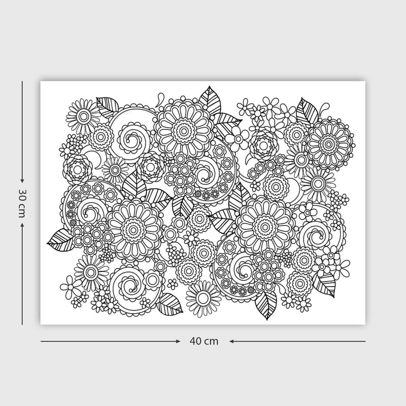 Dekorativ Canvastavla 30x40 cm - Vit|Svart - Inredning - Tavlor & konst - Canvastavlor