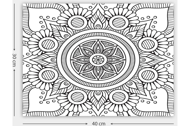 Dekorativ Canvastavla 30x40 cm - Vit|Svart - Inredning - Tavlor & konst - Canvastavlor