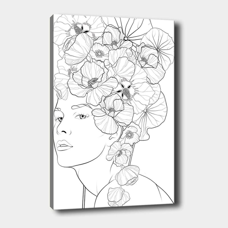 Dekorativ Canvastavla 30x40 cm - Vit|Svart - Inredning - Tavlor & konst - Canvastavlor