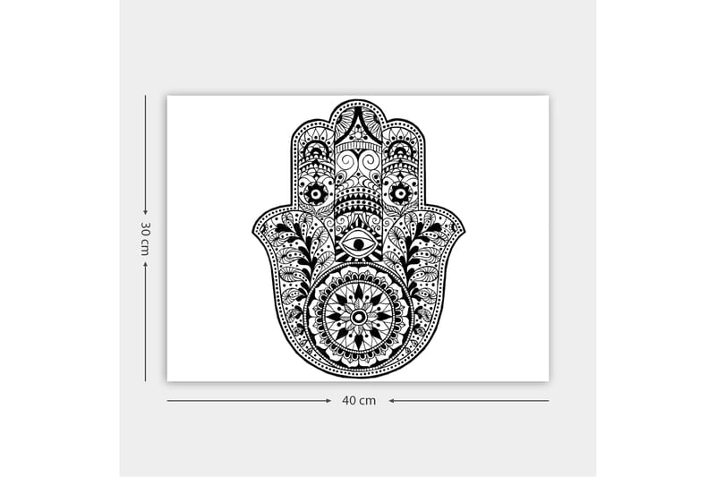 Dekorativ Canvastavla 30x40 cm - Vit|Svart - Inredning - Tavlor & konst - Canvastavlor