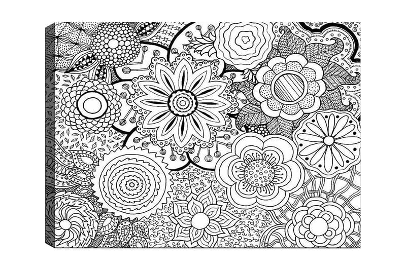 Dekorativ Canvastavla 30x40 cm - Vit|Svart - Inredning - Tavlor & konst - Canvastavlor