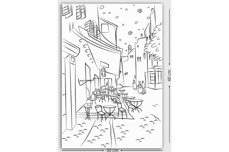 Dekorativ Canvastavla 30x40 cm - Vit|Svart - Inredning - Tavlor & konst - Canvastavlor