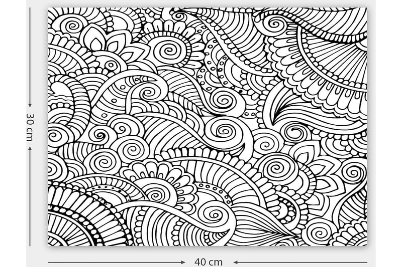Dekorativ Canvastavla 30x40 cm - Vit|Svart - Inredning - Tavlor & konst - Canvastavlor