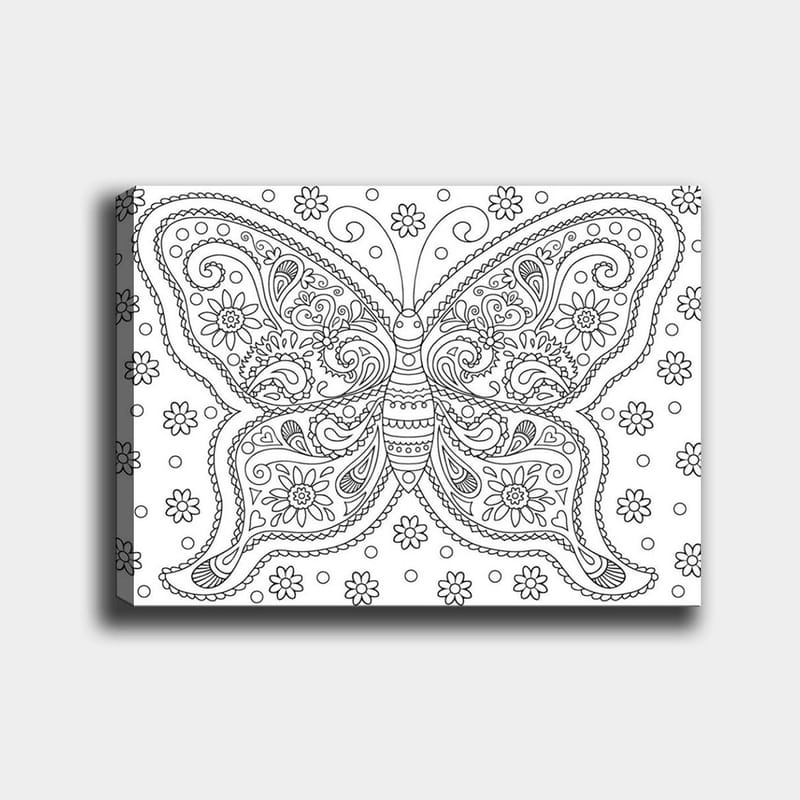 Dekorativ Canvastavla 30x40 cm - Vit|Svart - Inredning - Tavlor & konst - Canvastavlor