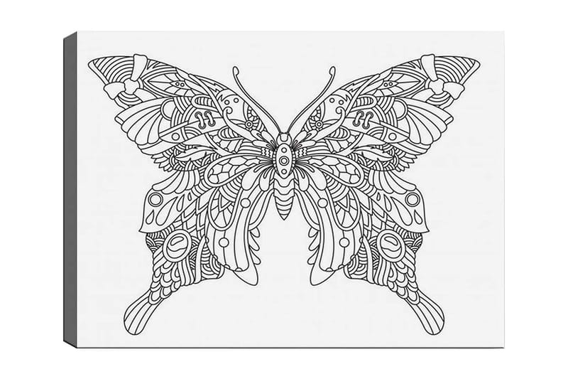 Dekorativ Canvastavla 30x40 cm, Vit|Svart