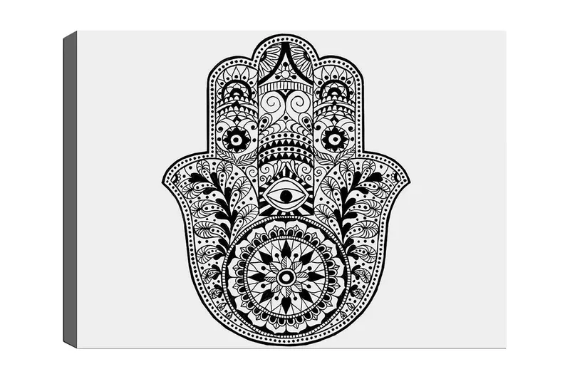 Dekorativ Canvastavla 30x40 cm, Vit|Svart