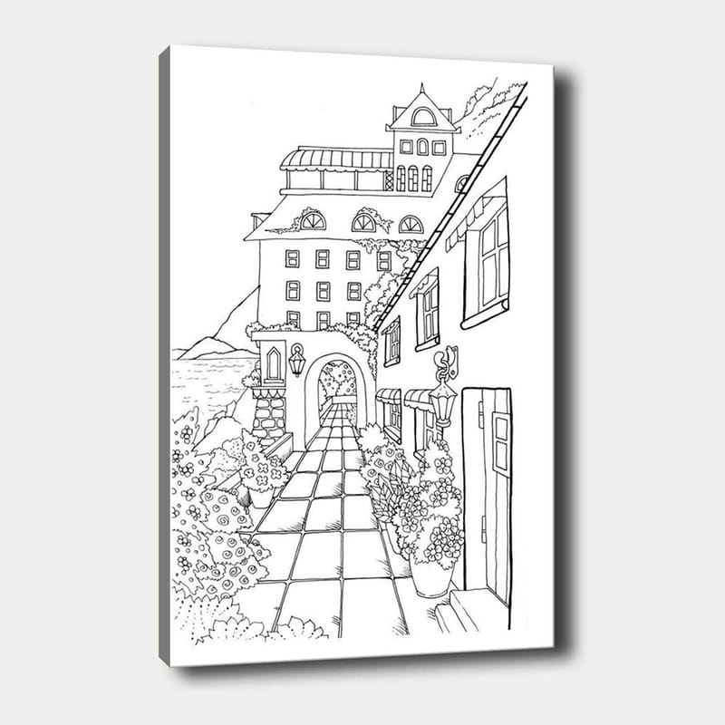 Dekorativ Canvastavla 30x40 cm - Vit|Svart - Inredning - Tavlor & konst - Canvastavlor