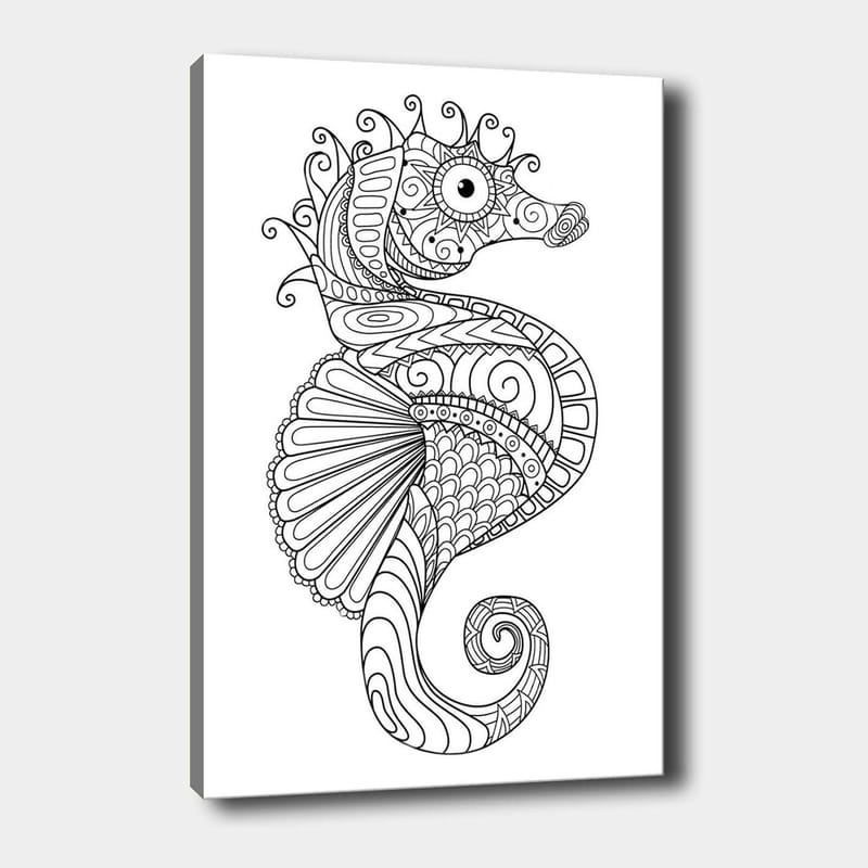 Dekorativ Canvastavla 30x40 cm - Vit|Svart - Inredning - Tavlor & konst - Canvastavlor