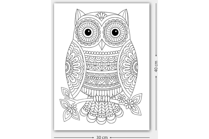 Dekorativ Canvastavla 30x40 cm - Vit|Svart - Inredning - Tavlor & konst - Canvastavlor