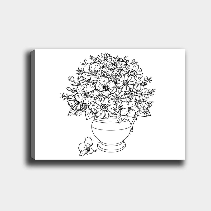 Dekorativ Canvastavla 30x40 cm - Vit|Svart - Inredning - Tavlor & konst - Canvastavlor