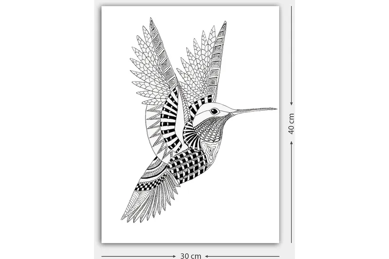 Dekorativ Canvastavla 30x40 cm - Vit|Svart - Inredning - Tavlor & konst - Canvastavlor