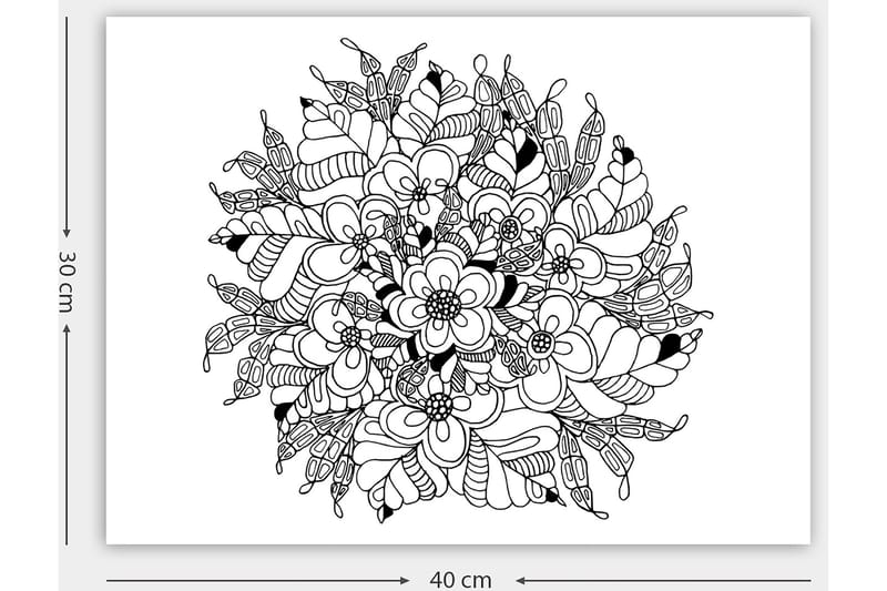 Dekorativ Canvastavla 30x40 cm - Vit|Svart - Inredning - Tavlor & konst - Canvastavlor