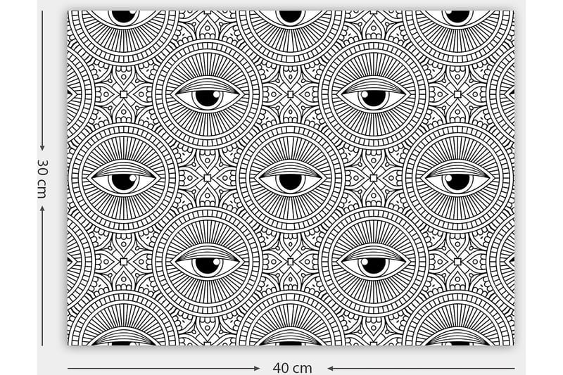 Dekorativ Canvastavla 30x40 cm - Vit|Svart - Inredning - Tavlor & konst - Canvastavlor