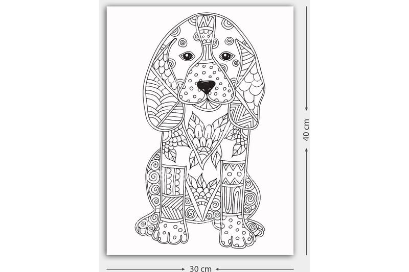 Dekorativ Canvastavla 30x40 cm - Vit|Svart - Inredning - Tavlor & konst - Canvastavlor