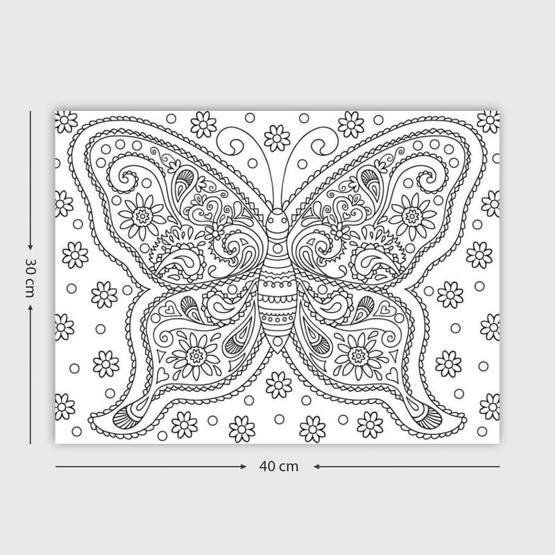 Dekorativ Canvastavla 30x40 cm, Vit|Svart