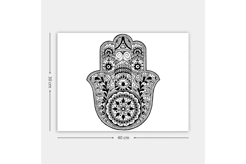 Dekorativ Canvastavla 30x40 cm - Vit|Svart - Inredning - Tavlor & konst - Canvastavlor