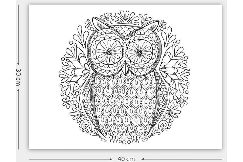 Dekorativ Canvastavla 30x40 cm - Vit|Svart - Inredning - Tavlor & konst - Canvastavlor