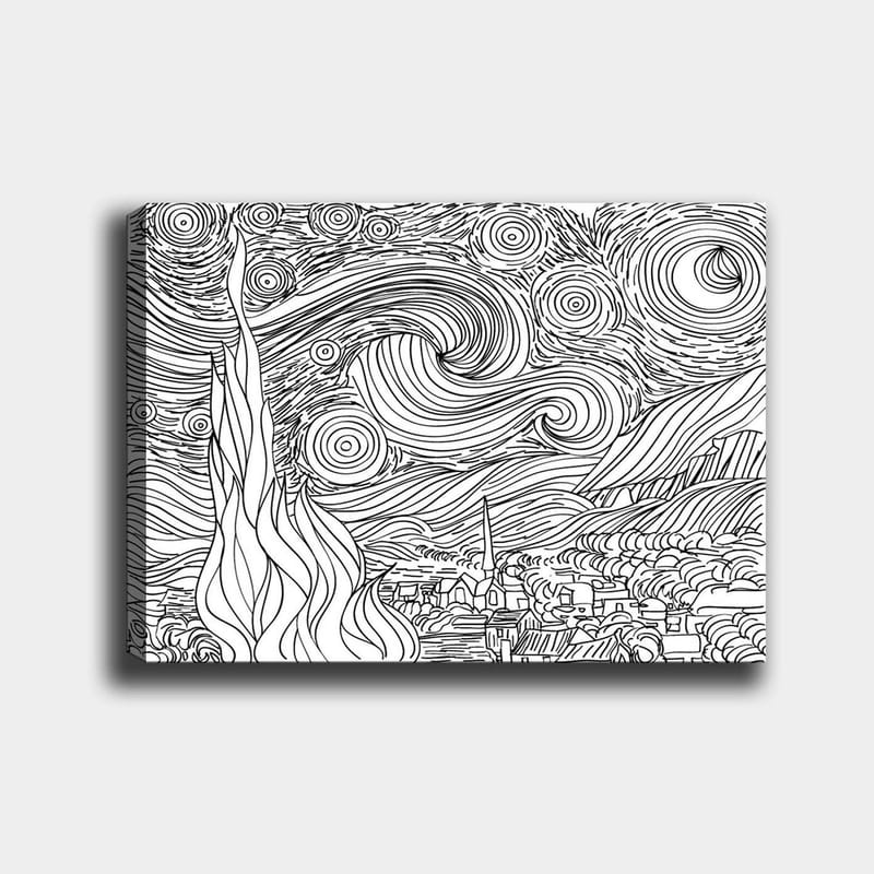 Dekorativ Canvastavla 30x40 cm - Vit|Svart - Inredning - Tavlor & konst - Canvastavlor