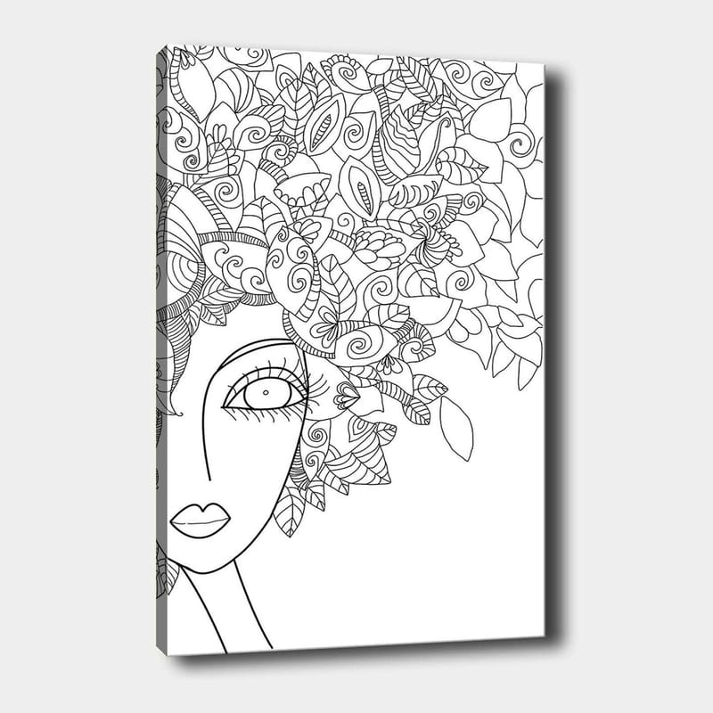 Dekorativ Canvastavla 30x40 cm - Vit|Svart - Inredning - Tavlor & konst - Canvastavlor