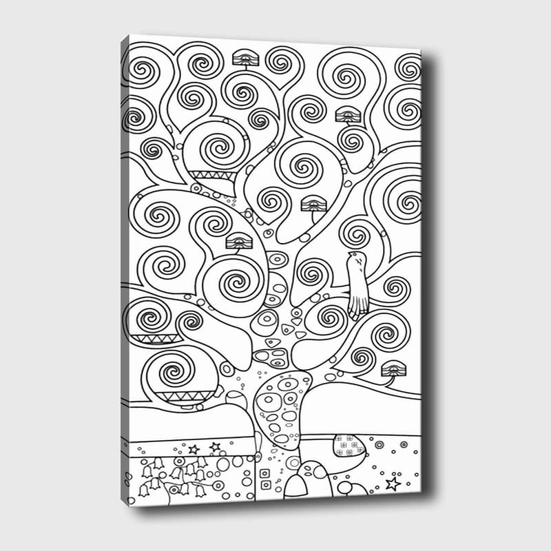 Dekorativ Canvastavla 30x40 cm - Vit|Svart - Inredning - Tavlor & konst - Canvastavlor