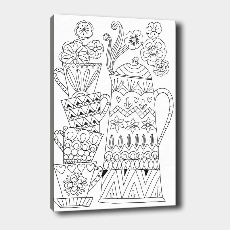 Dekorativ Canvastavla 30x40 cm - Vit|Svart - Inredning - Tavlor & konst - Canvastavlor