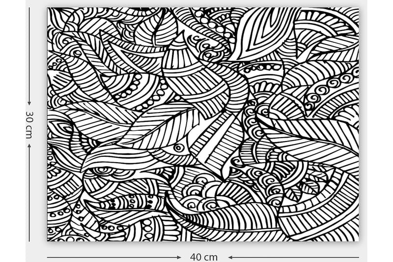 Dekorativ Canvastavla 30x40 cm - Vit|Svart - Inredning - Tavlor & konst - Canvastavlor