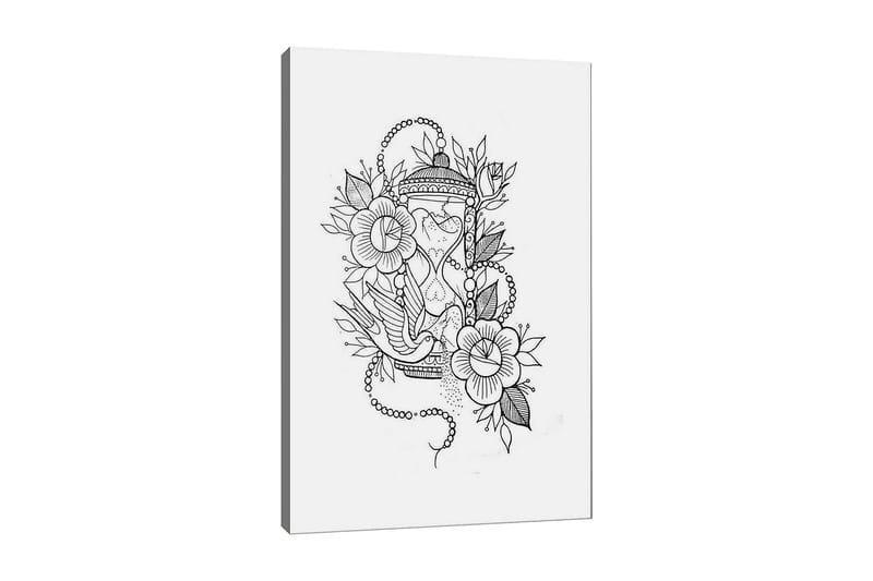 Dekorativ Canvastavla 30x40 cm, Vit|Svart