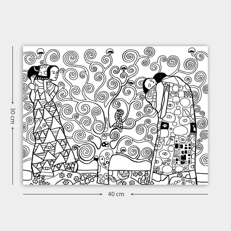 Dekorativ Canvastavla 30x40 cm, Vit|Svart