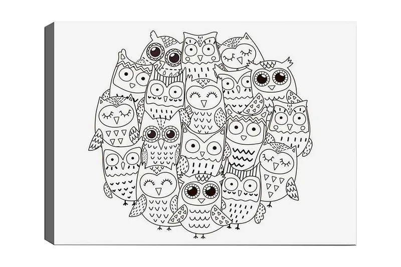 Dekorativ Canvastavla 30x40 cm, Vit|Svart