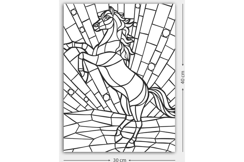 Dekorativ Canvastavla 30x40 cm - Vit|Svart - Inredning - Tavlor & konst - Canvastavlor