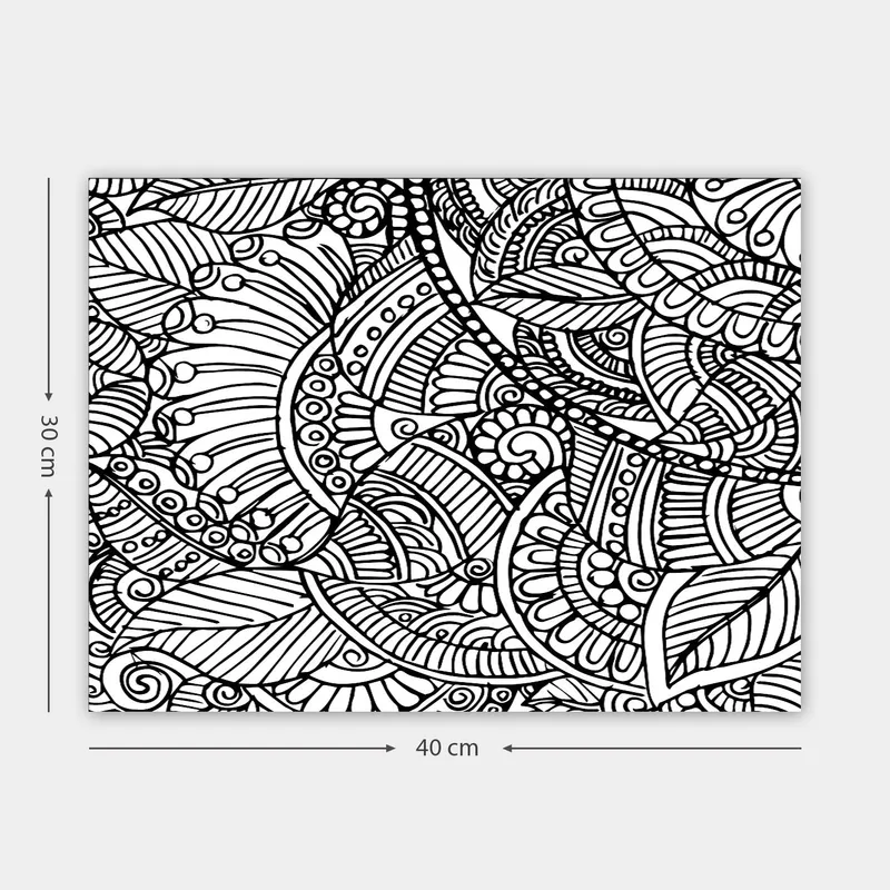 Dekorativ Canvastavla 30x40 cm, Vit|Svart