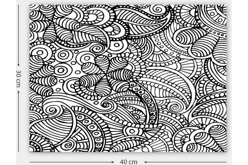 Dekorativ Canvastavla 30x40 cm - Vit|Svart - Inredning - Tavlor & konst - Canvastavlor