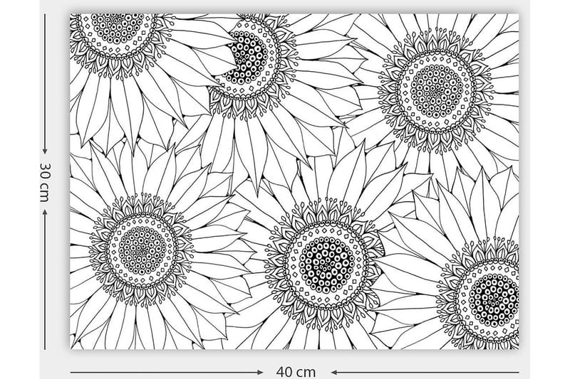 Dekorativ Canvastavla 30x40 cm - Vit|Svart - Inredning - Tavlor & konst - Canvastavlor